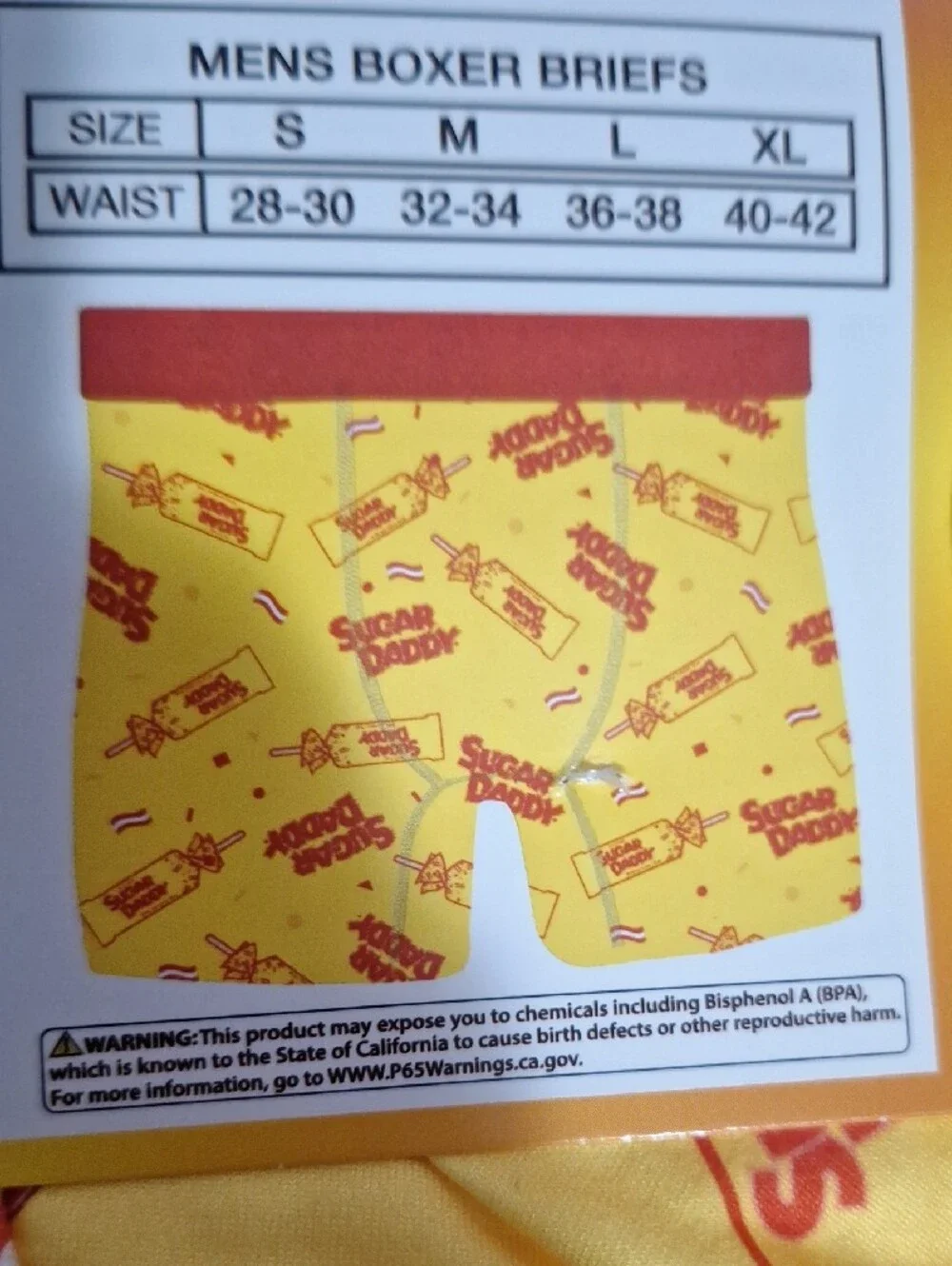 Men’s Yellow & Orange Boxer Brief - M